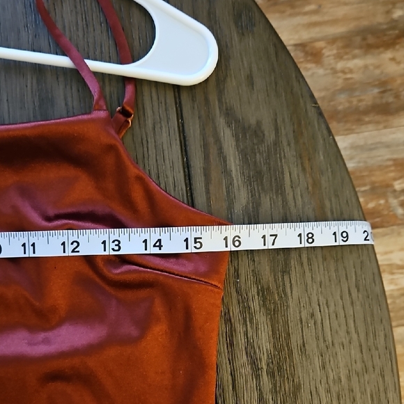 Altar'd State Wine Satin Mini Dress - Picture 4 of 6